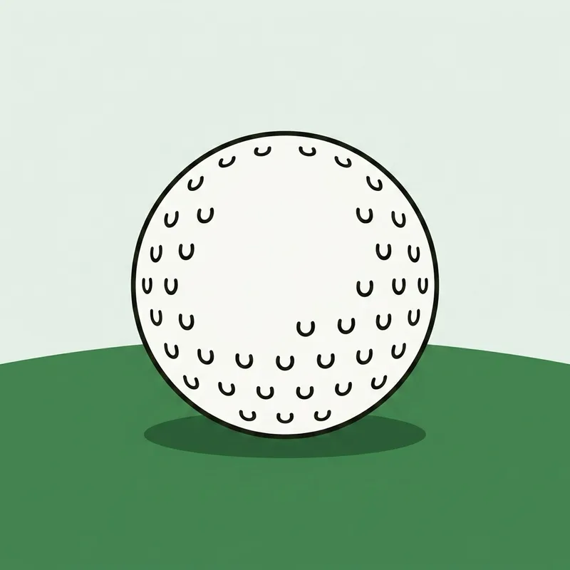 A golf ball resting on closely mown turf