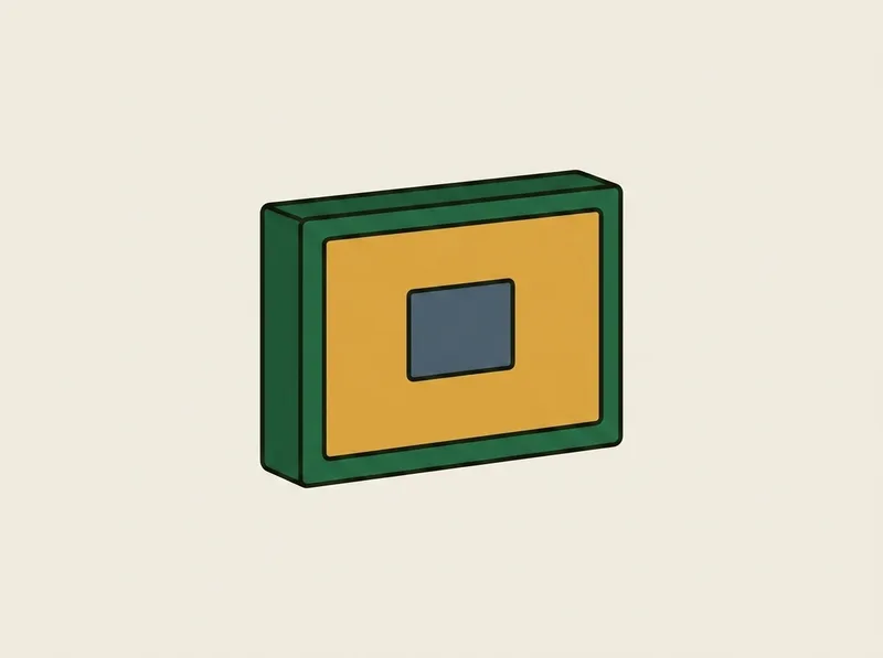 Illustration of an enclosure frame and a screen shown together as one matched set