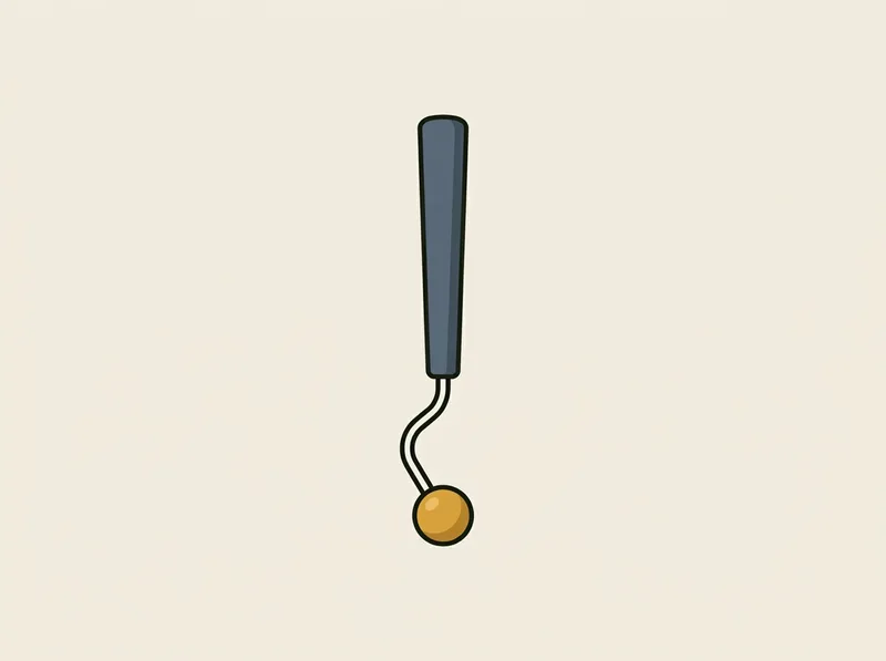 Illustration of a short handled training lever with a small ball attached on a curved arm