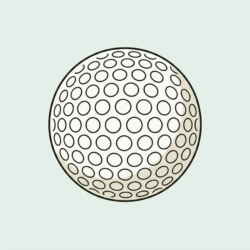 A single golf ball seen close up, its dimple pattern clearly visible