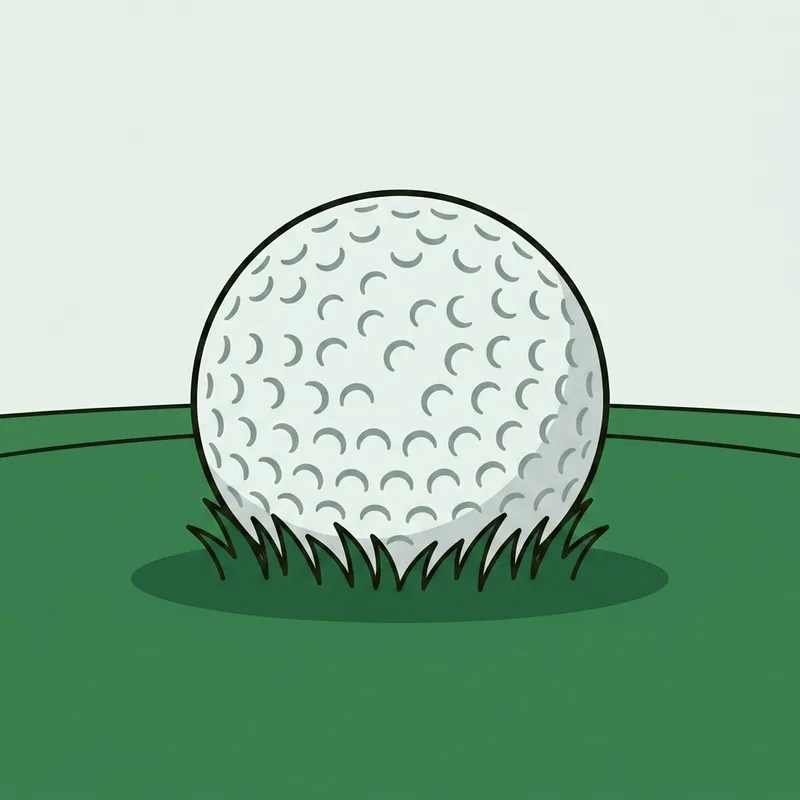 A golf ball sitting on the fringe of a green with closely mown grass just beyond it