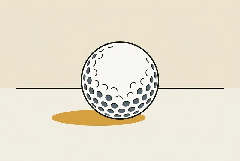 A golf ball resting on bare, dry, hard ground with no grass around it