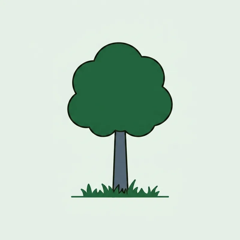 A single round-canopied tree standing alone on short grass