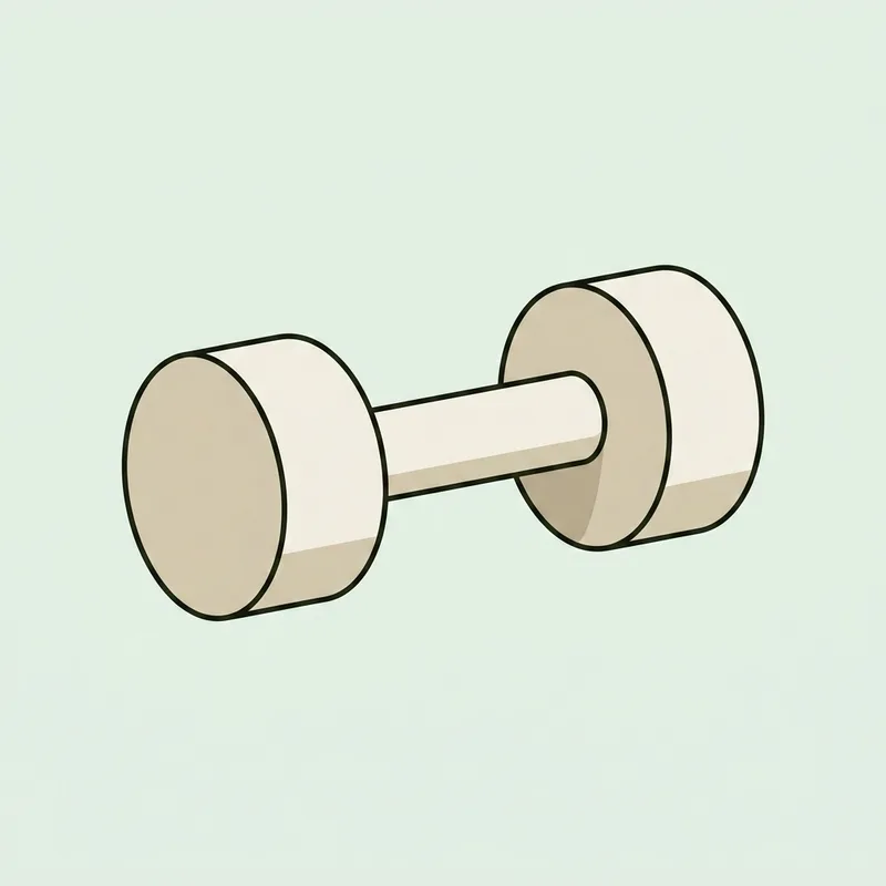 A single dumbbell resting on the ground