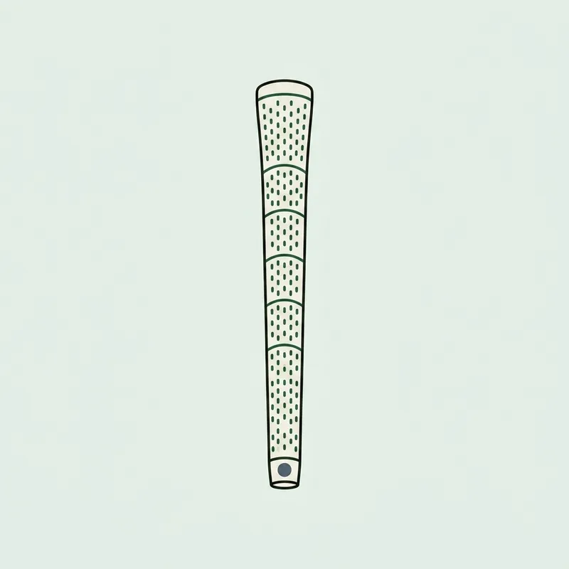 A rubber golf club grip shown alone on a plain background