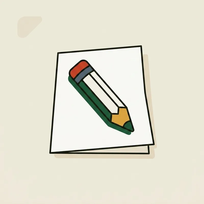 A small folded paper scorecard with a short stubby pencil resting on top of it