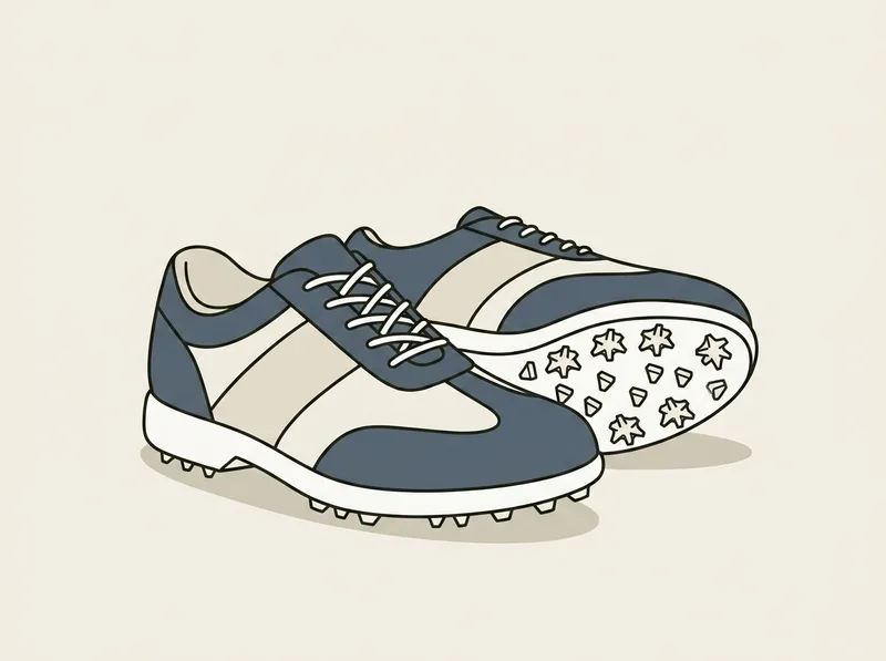 Illustration of a pair of golf shoes