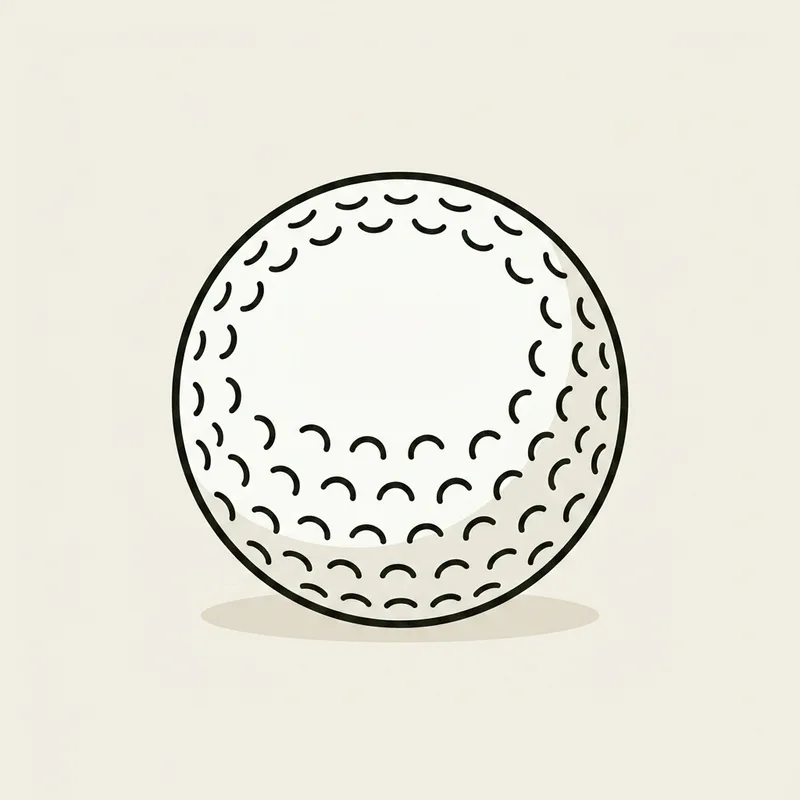 A single golf ball at rest, seen close up against a plain background