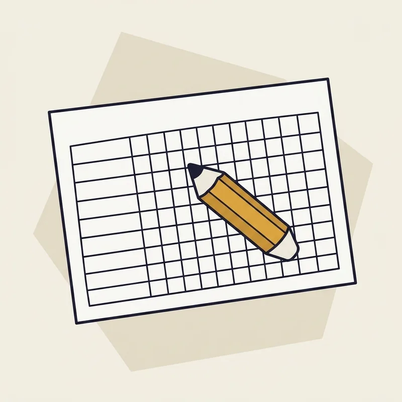 A blank golf scorecard with a short pencil resting across it