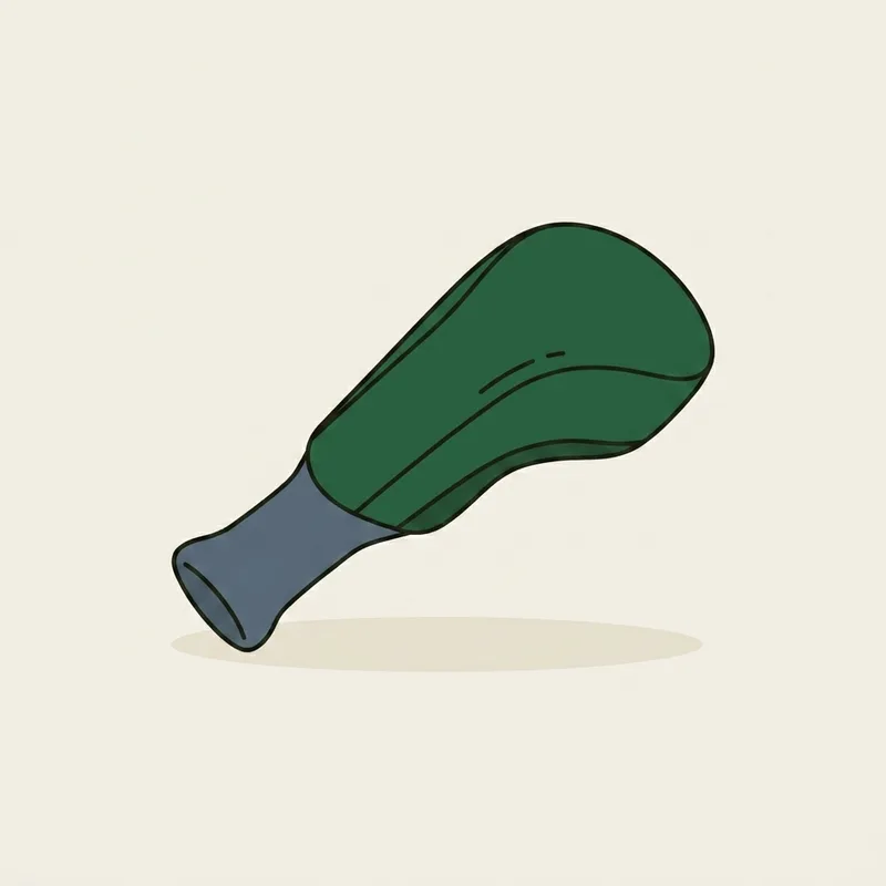 A plain soft driver head cover lying on its side