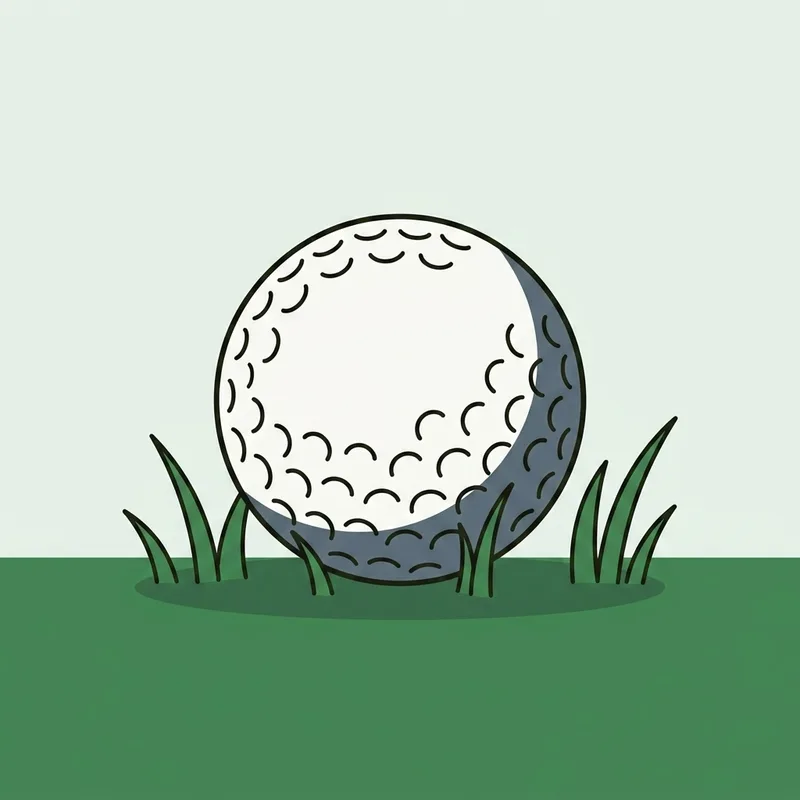 A golf ball sitting on closely mown fairway grass