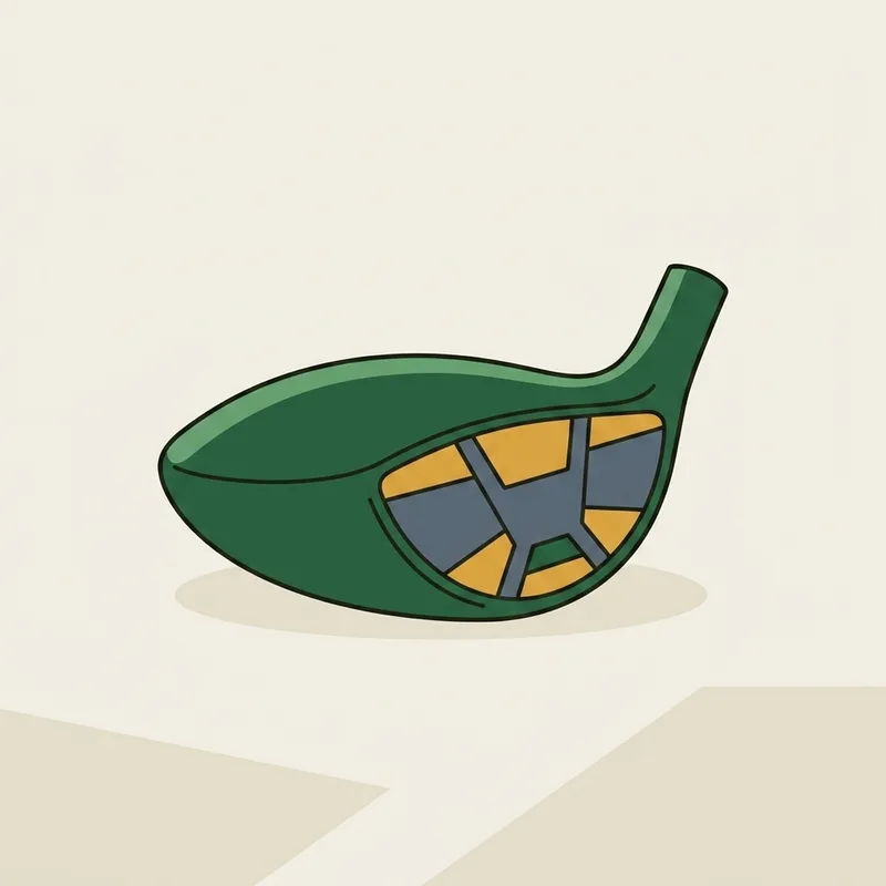 A single fairway wood head resting on a flat background