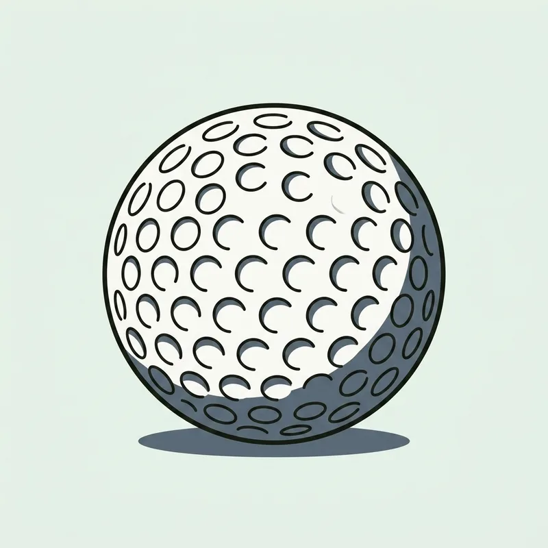 A single golf ball resting on a flat surface