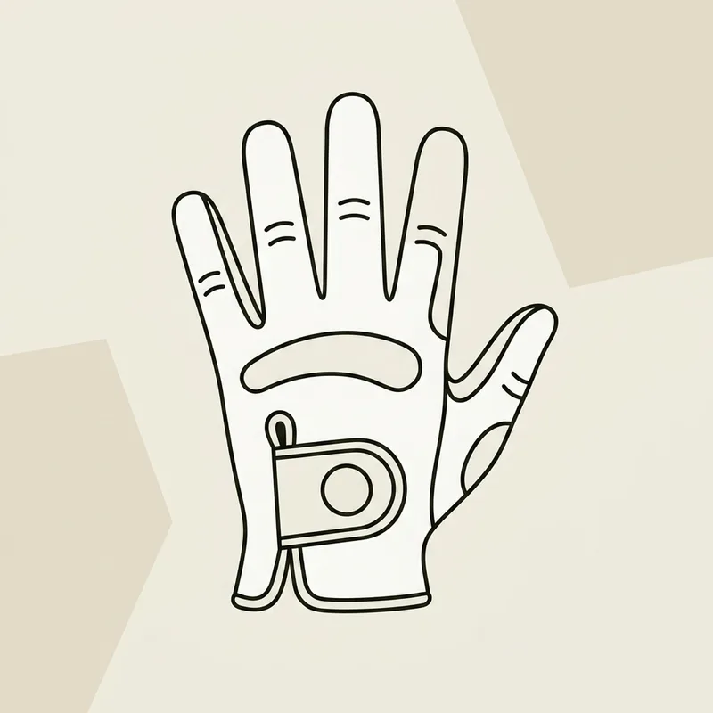 A single golf glove lying flat