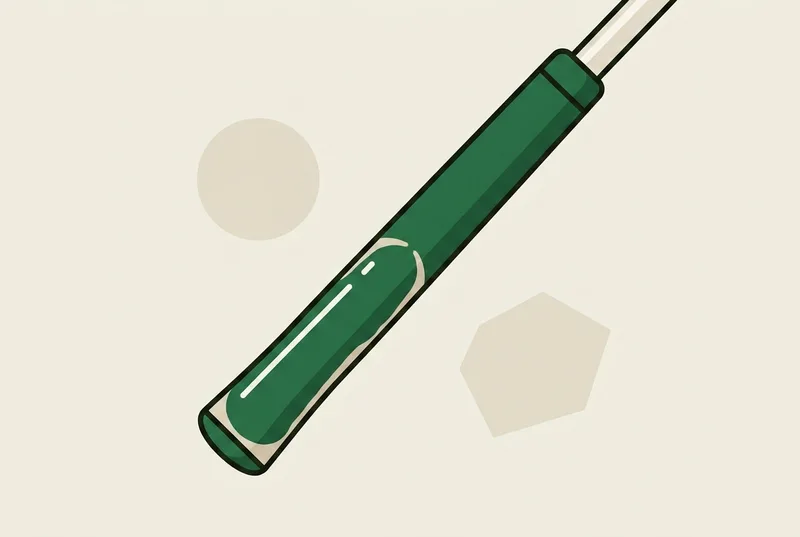 A golf club grip showing wear and a smooth shiny surface